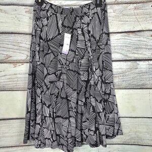 Premise Petite PM Black White Italian Terrace Skirt NWT